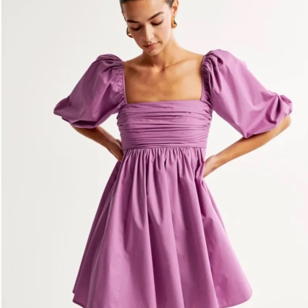 Abercrombie & Fitch Emerson Poplin Mini Puff Sleeve